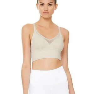 ALO YOGA Women's Sneak Long Bra Size M In Bone